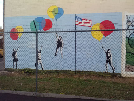 A part of the mural. Photo taken by Mary Anne Seager