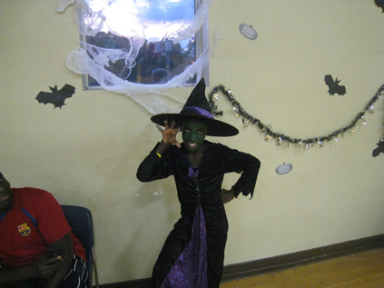 A participant of the dance dressed as a witch. Photo by Jasper Haag