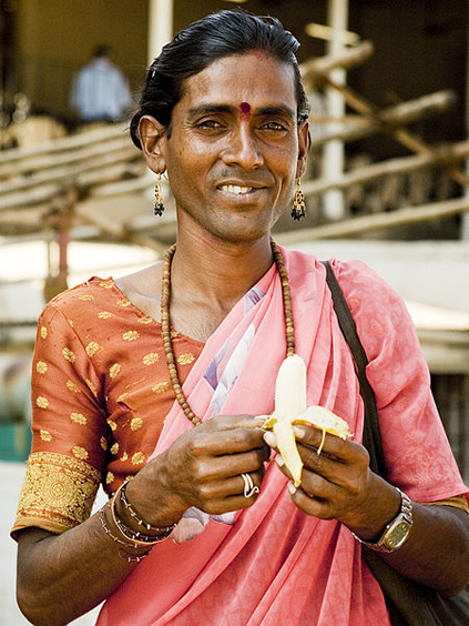 A calabai member of the a Bugis society in India. Many Bugis societies believe in five genders, with the above being an example. All five genders live in equaility, functioning  normally in everyday society. 