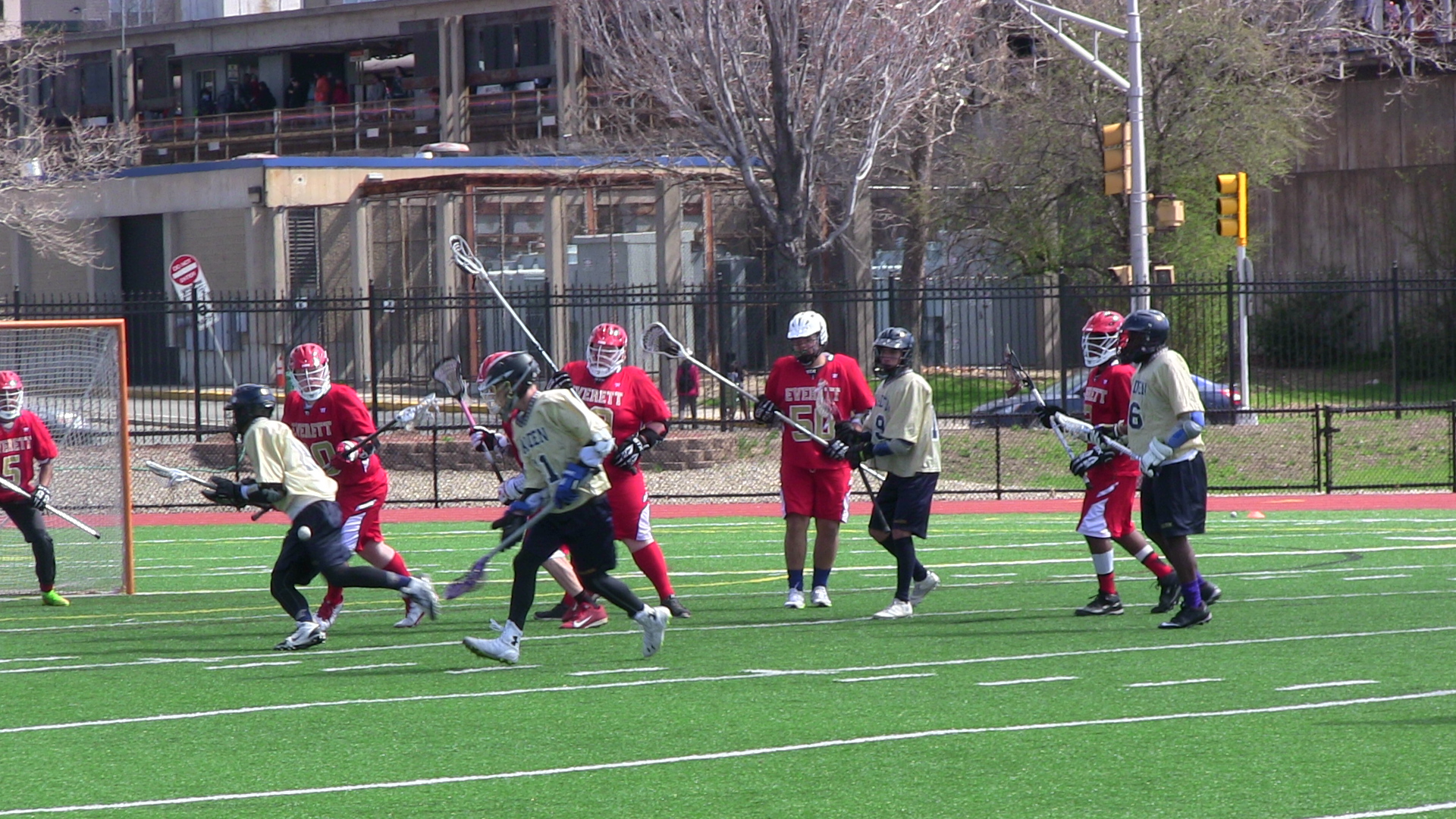 Malden playing against Everett.