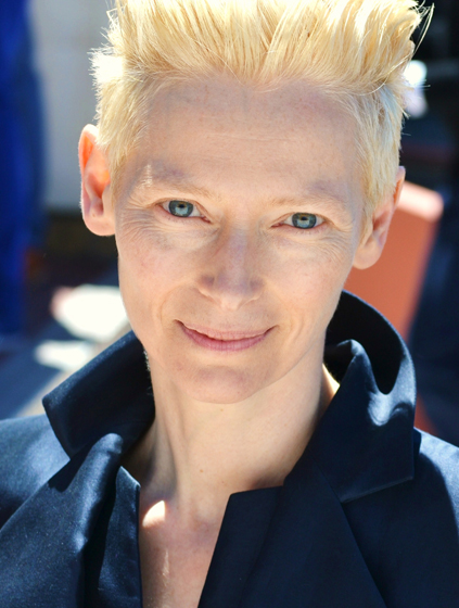 Tilda Swinton, famous for her role as the White Witch in The Chronicles of Narnia: The Lion, The Witch, and The Wardrobe.