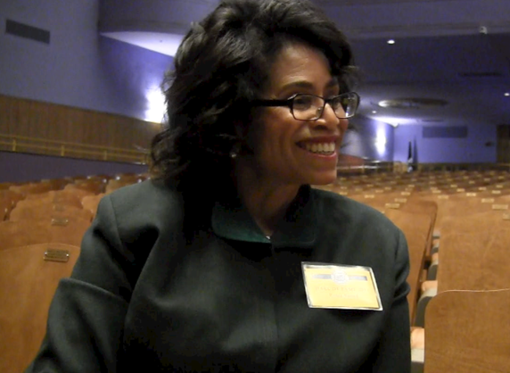 Hall of Fame inductee Paula Sneed during an interview. Photo by Maria DaSilva.