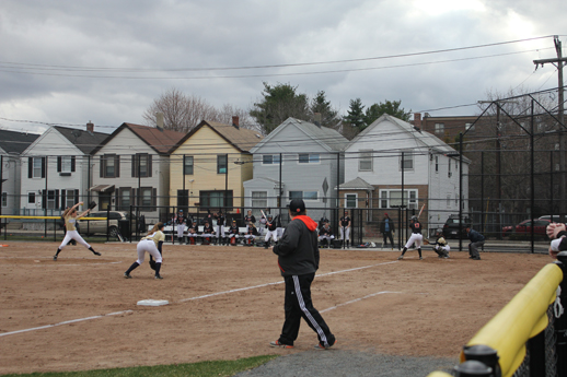 The softball team during their game against Saugus. Photo by Tatyanna Cabral. 