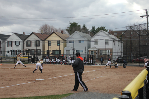 The softball team during their game against Saugus. Photo by Tatyanna Cabral.