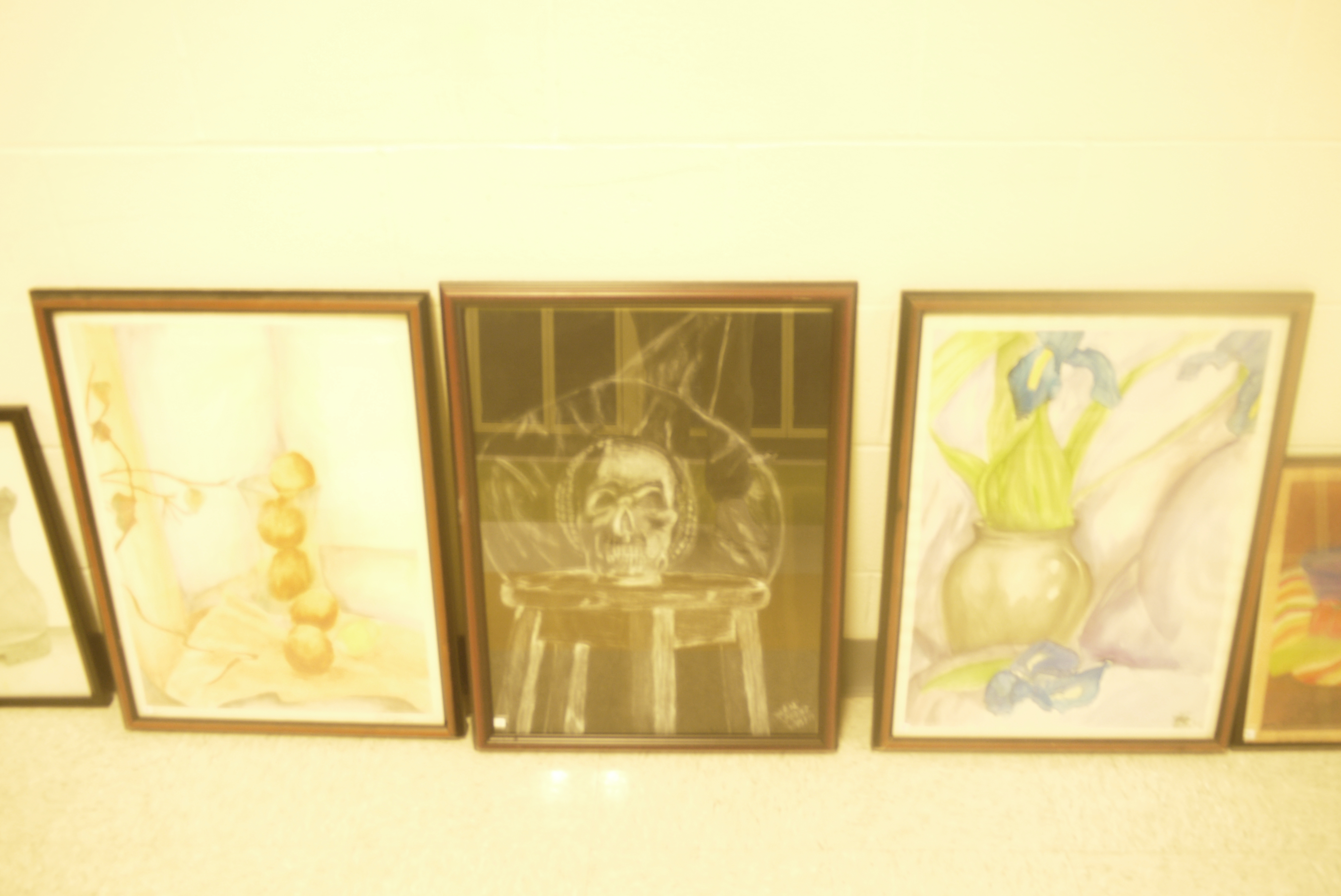 Student work from the art walk fundraiser. Photo by Gabriella Onessimo.