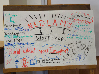 A poster found in the Makerspace workshop. Photo by Meghan Yip.