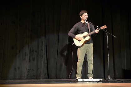 MHS alumnus Nick Hames performing in the show. Photo by Danielle Copson.