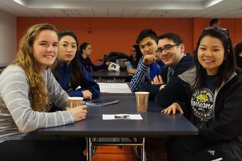 Junior Felicia Lombardi, Junior Cleverina Cong, Junior Stephen Deng, history teacher Damian Aufiero, and Junior Phuong Nguyen participating. Photo by Meghan Yip.