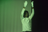 Junior Jeremiah Qussa performing in a dance group at Junior Varieties. Photo by Jesaias Benitez.               