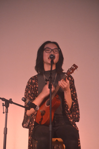 Sophomore and Blue and Gold member Meghan Yip performing "House of Cards" by the band Twenty One Pilots. 