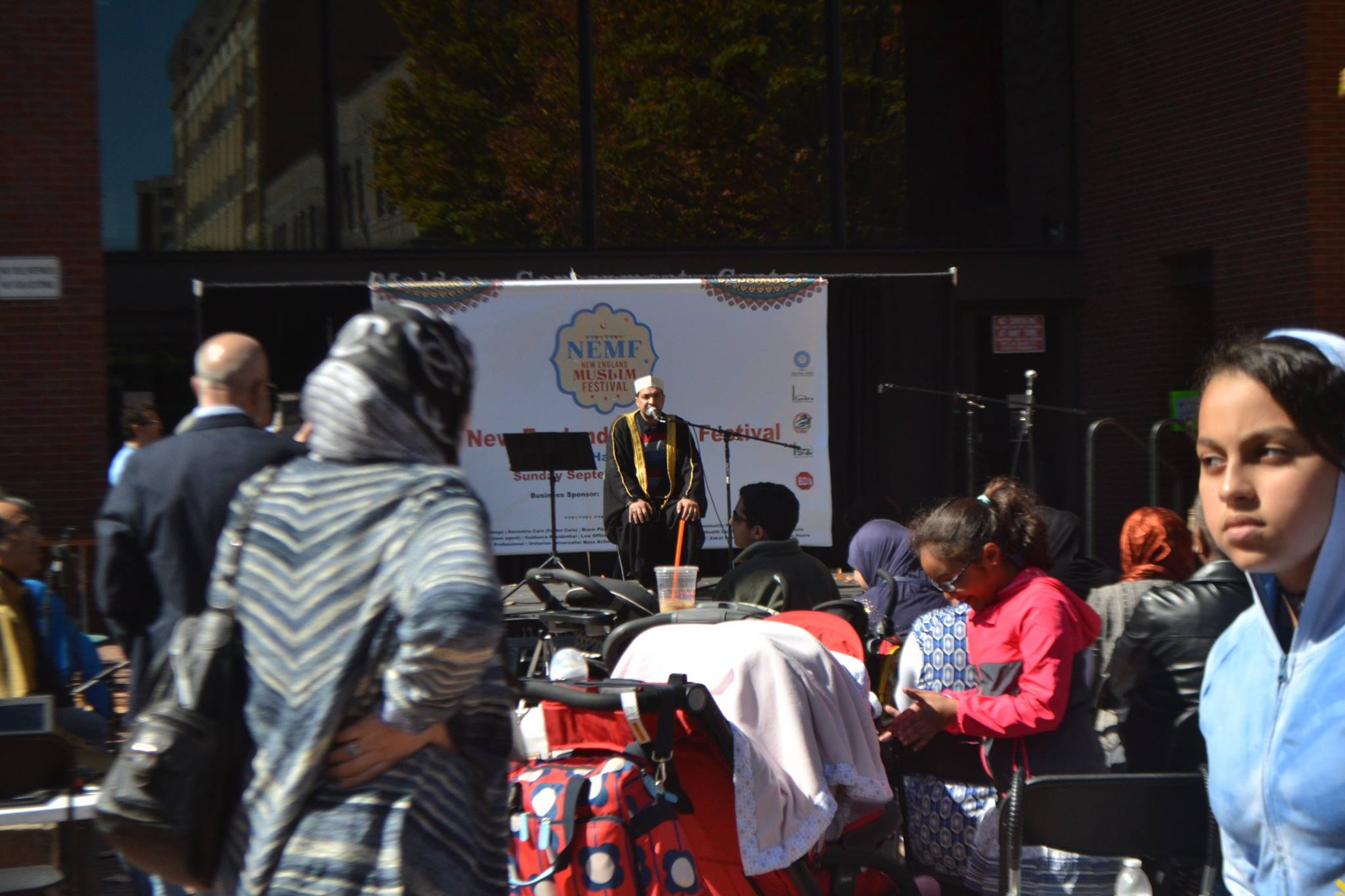 Muslim musician performing — at Malden City Hall. Photo by Abhishek Rana