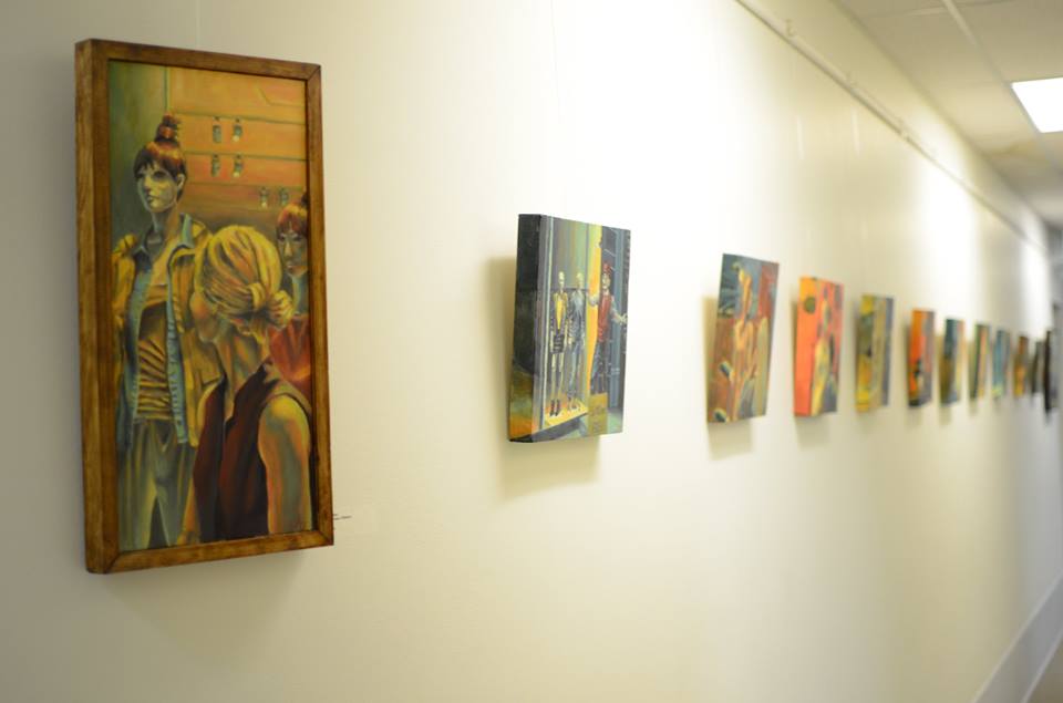 Hallway of Jhe's work. Photo taken by Ryan Hames. 