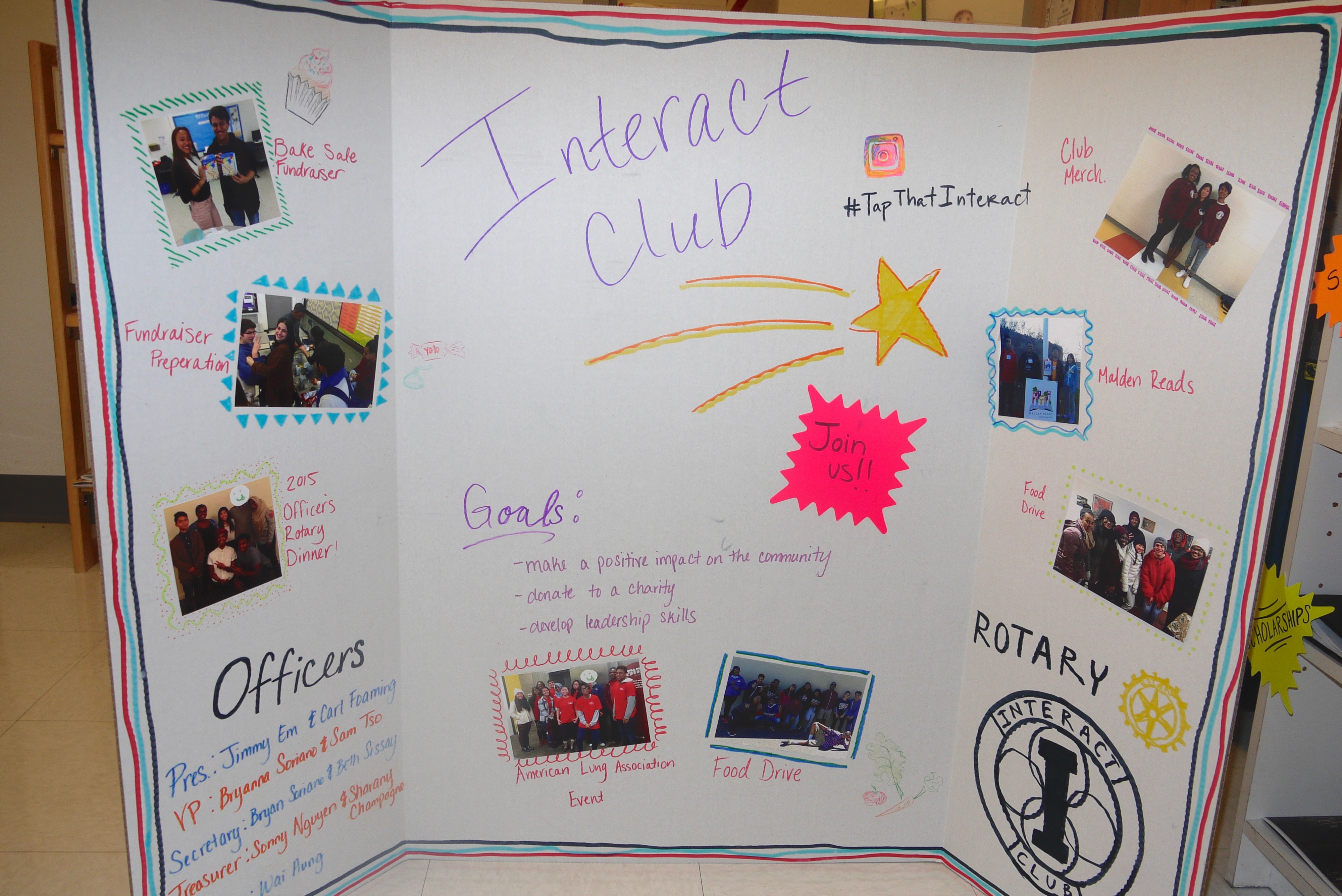 Interact Club poster. Photo taken by  Stefany Foley. 