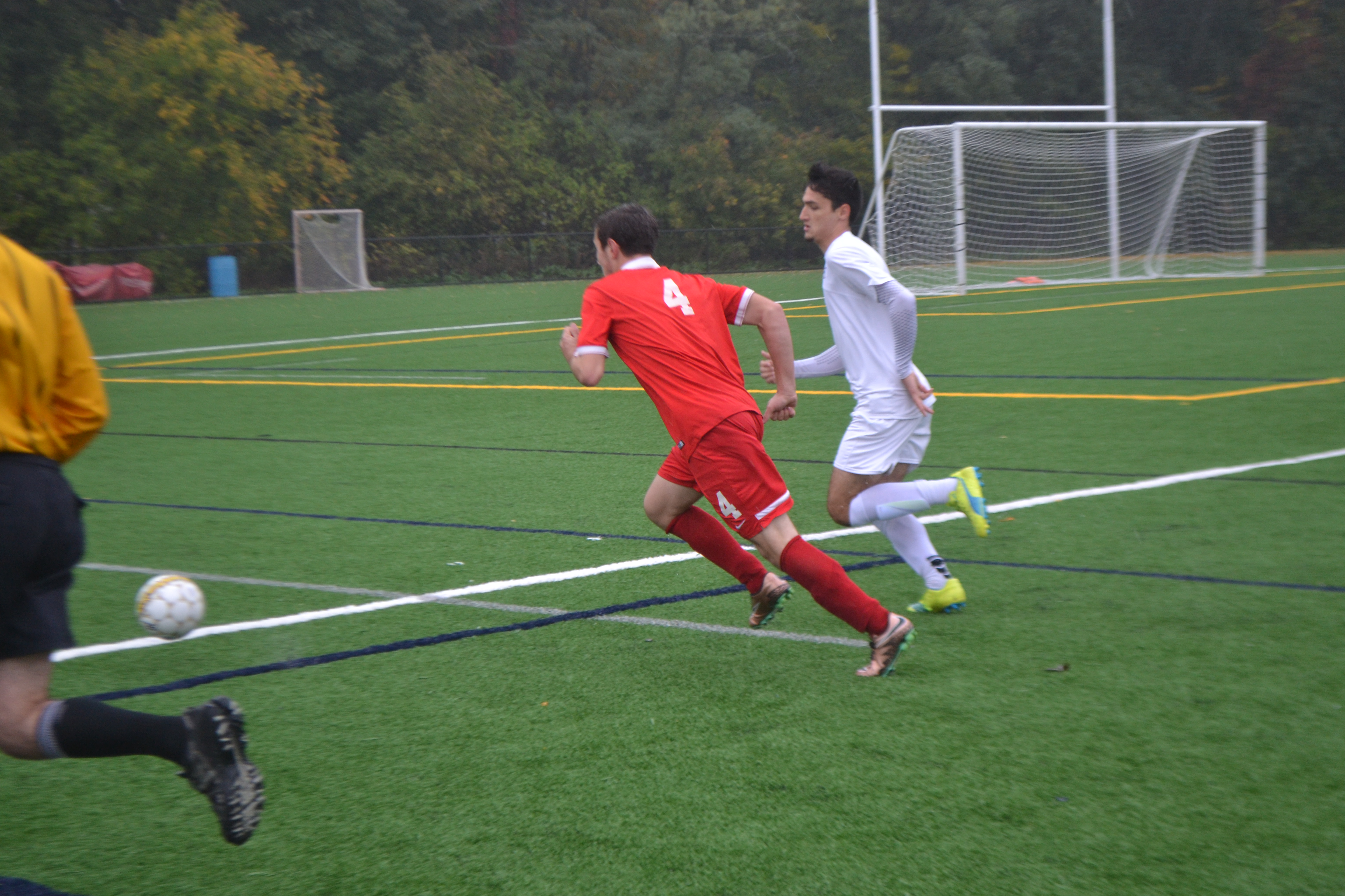 Senior Hamza Rizvanecevic running after the ball. Photo taken by Abhishek Rana. 