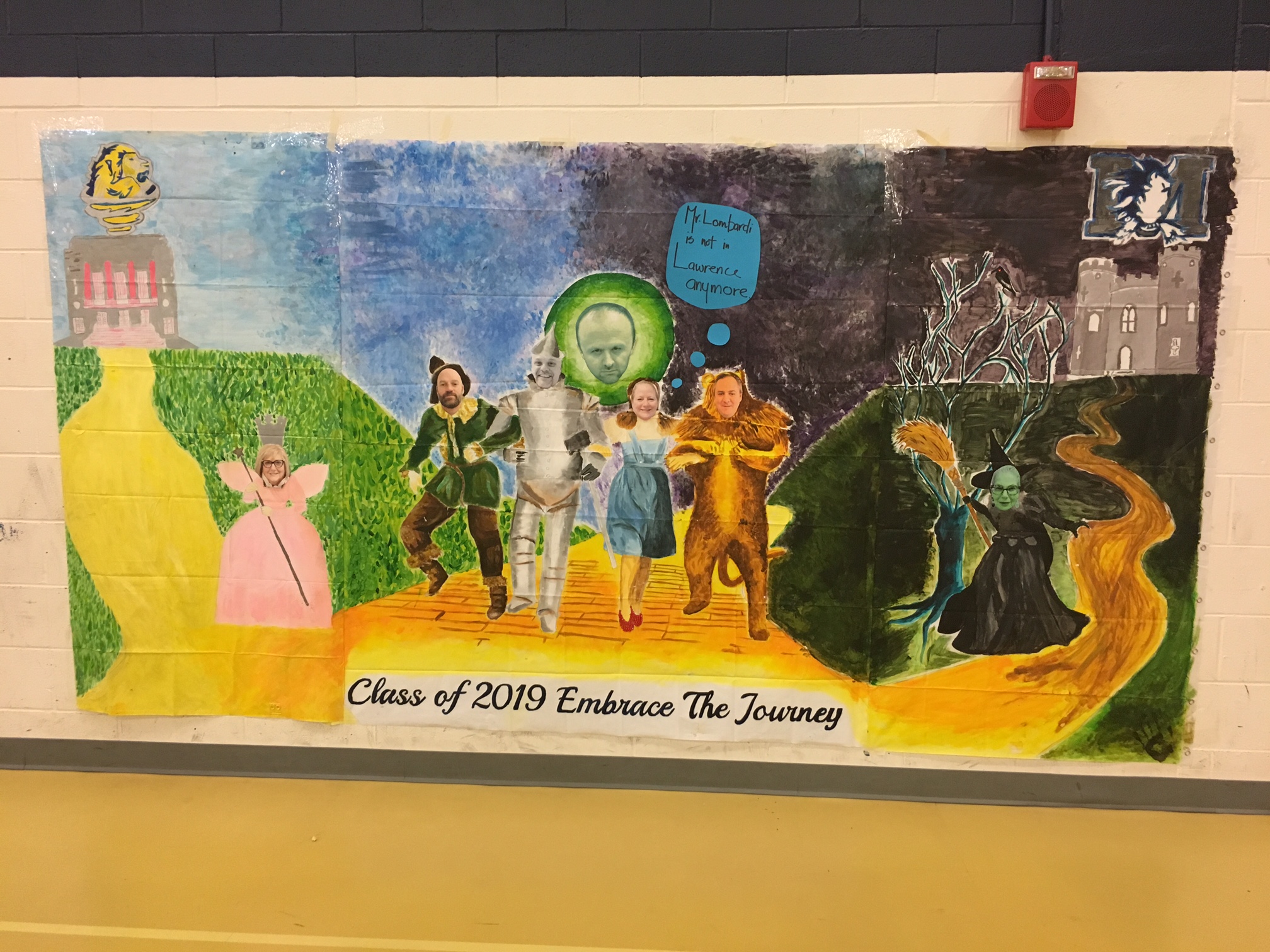 Banner made by the sophomore class. Photo taken by Christina Appignani. 