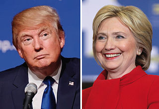 President Donald Trump and former candidate Hillary Clinton. Image courtesy of WikiMedia.