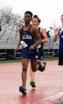 Malden Runners completing the one mile Sabrina Monteiro