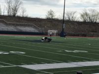 The two Boys LAX teams, Malden and Winthrop, begin their match.