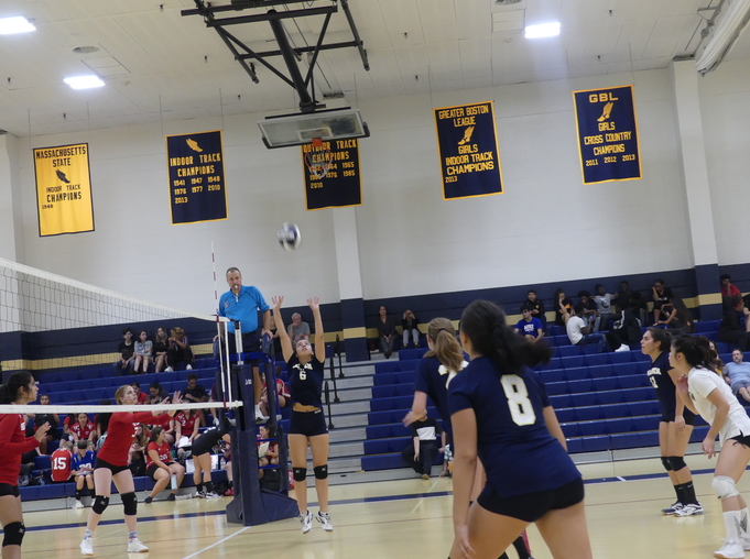 Senior Brenda Diaz bumping the ball. Photo by Roxane Leon