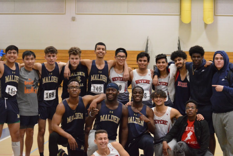 Photo of Malden and Revere boys team at Senior Night meet