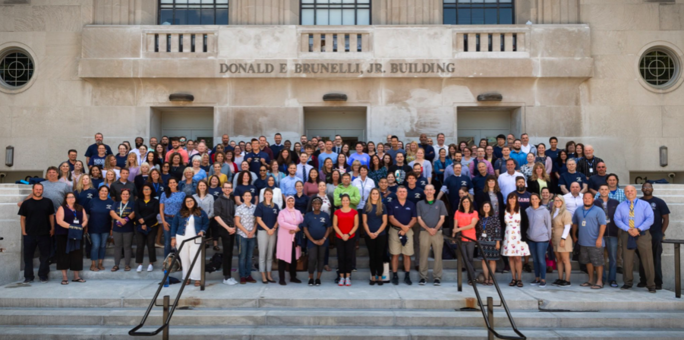 Picture of the Malden High staff at the beginning of the school year. Taken from Chris Mastrangelo's Twitter