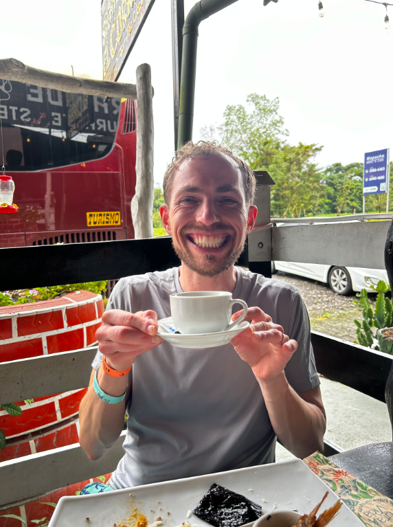 Christopher Giordano, having an afternoon cup of café. THOMAS TIERNEY