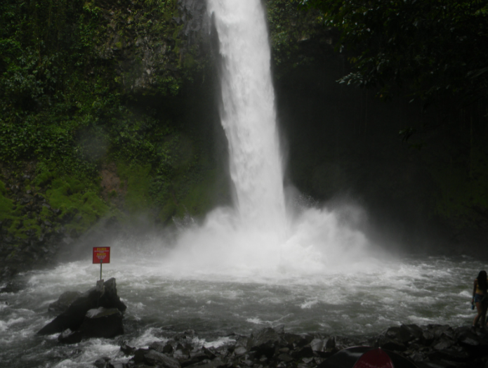 A powerful Monteverde waterfall. THOMAS TIERNEY