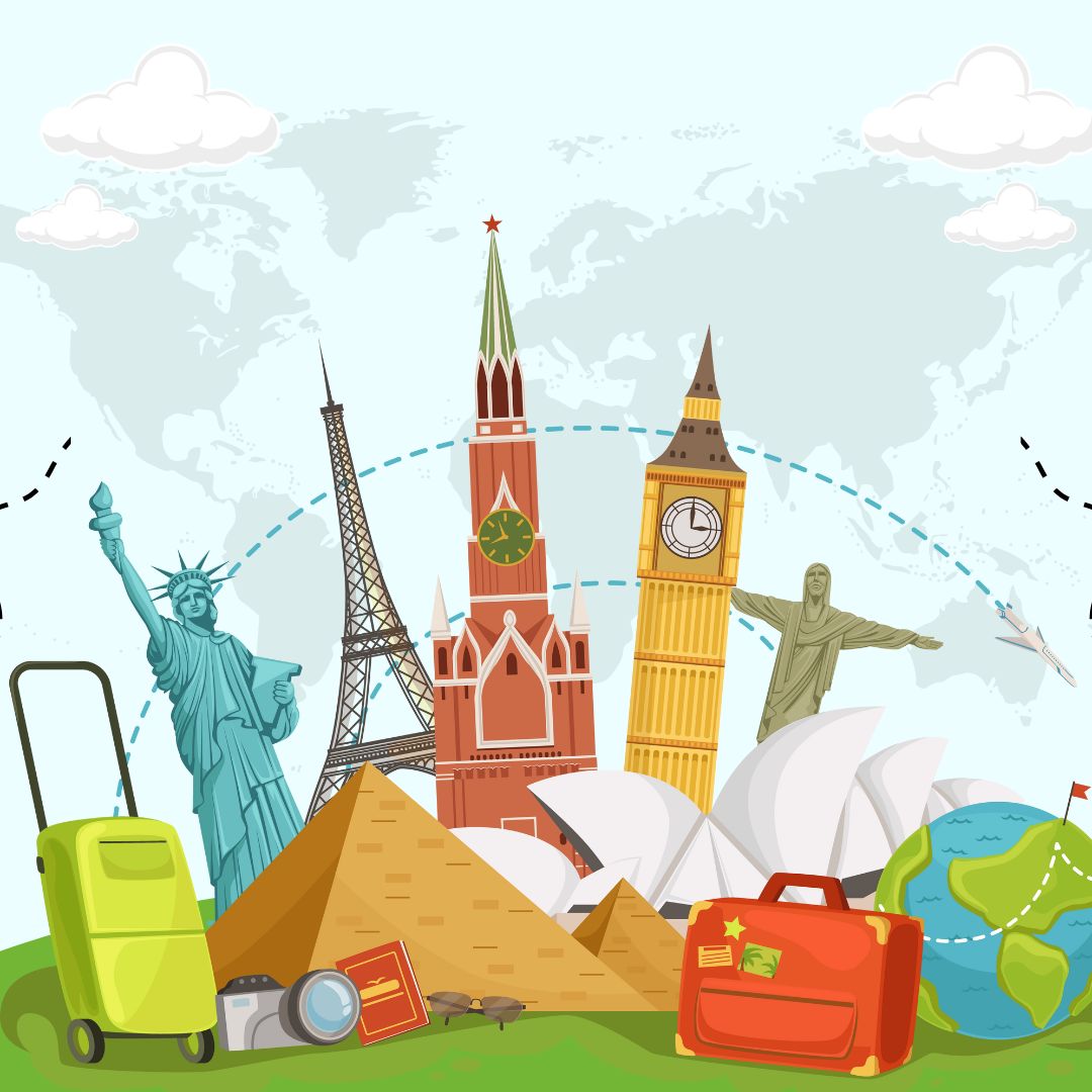 Green and Blue Illustrative World Heritage Day Instagram Post